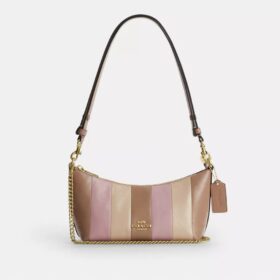 Borsa a spalla Caitlin con patchwork a righe