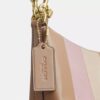 Borsa a spalla Caitlin con patchwork a righe