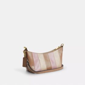 Borsa a spalla Caitlin con patchwork a righe