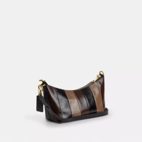 Borsa a spalla Caitlin con patchwork a righe