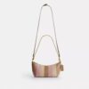 Borsa a spalla Caitlin con patchwork a righe