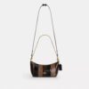 Borsa a spalla Caitlin con patchwork a righe