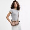 Borsa a spalla Caitlin con patchwork a righe