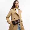 Borsa a spalla Caitlin con patchwork a righe