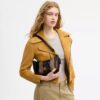 Borsa a spalla Caitlin con patchwork a righe