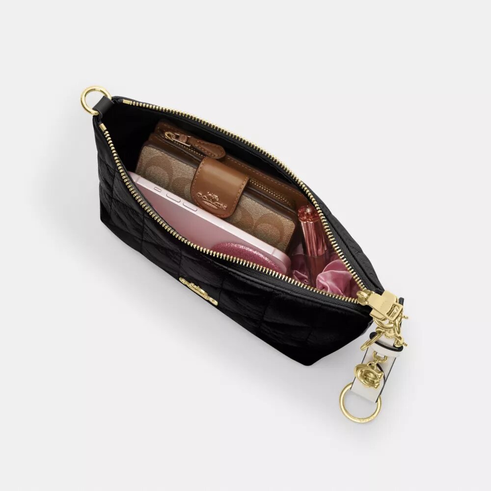 Borsa a spalla Caitlin con trapuntatura