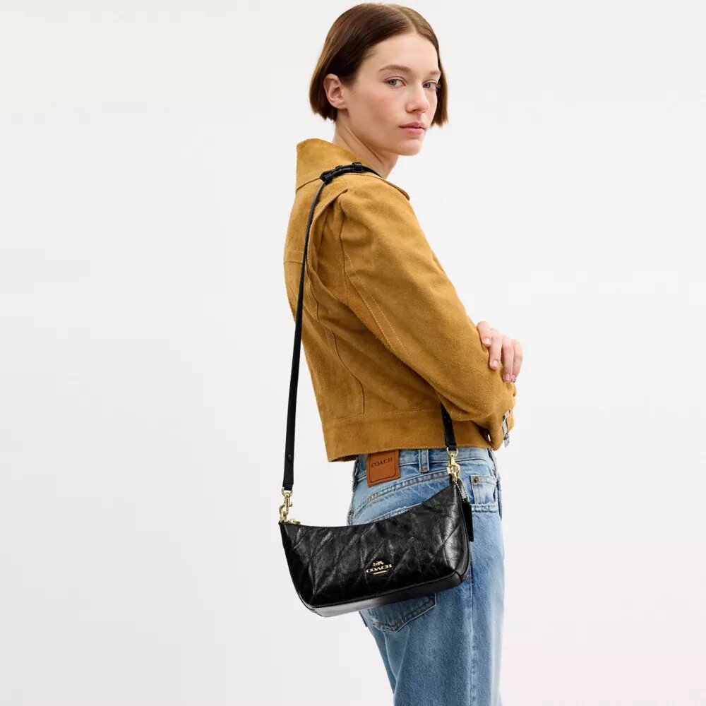 Borsa a spalla Caitlin con trapuntatura