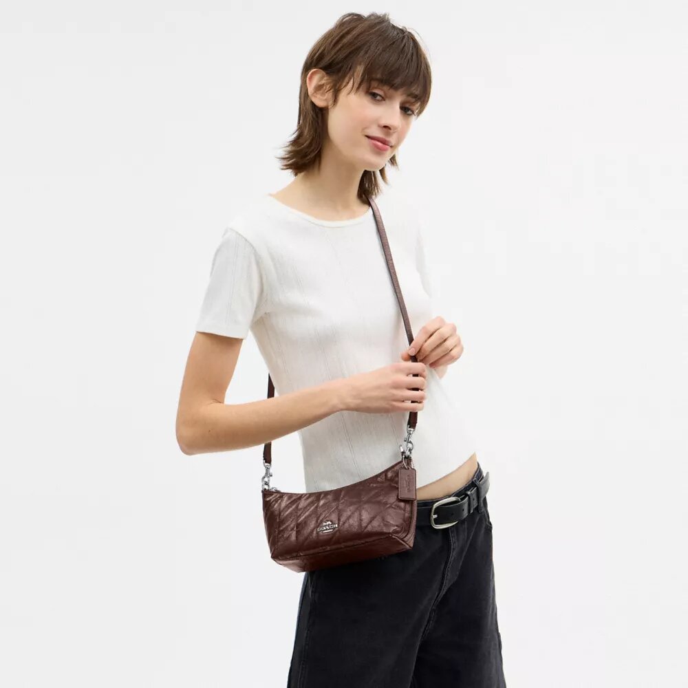 Borsa a spalla Caitlin con trapuntatura
