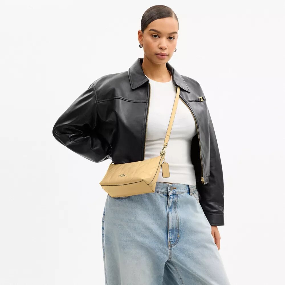 Borsa a spalla Caitlin con trapuntatura