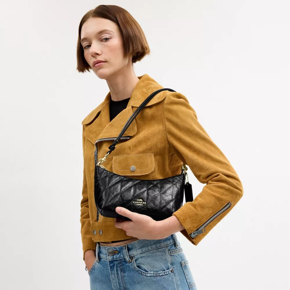 Borsa a spalla Caitlin con trapuntatura