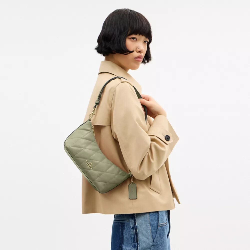 Borsa a spalla Caitlin con trapuntatura