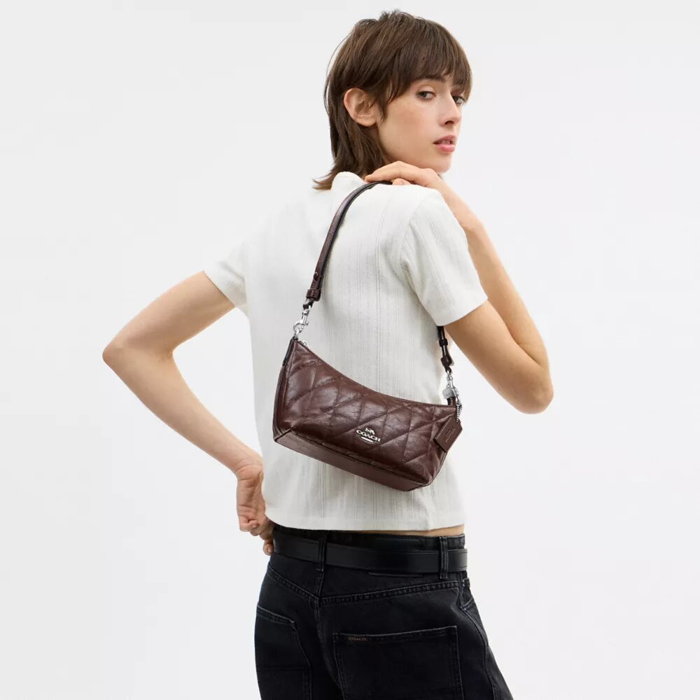 Borsa a spalla Caitlin con trapuntatura