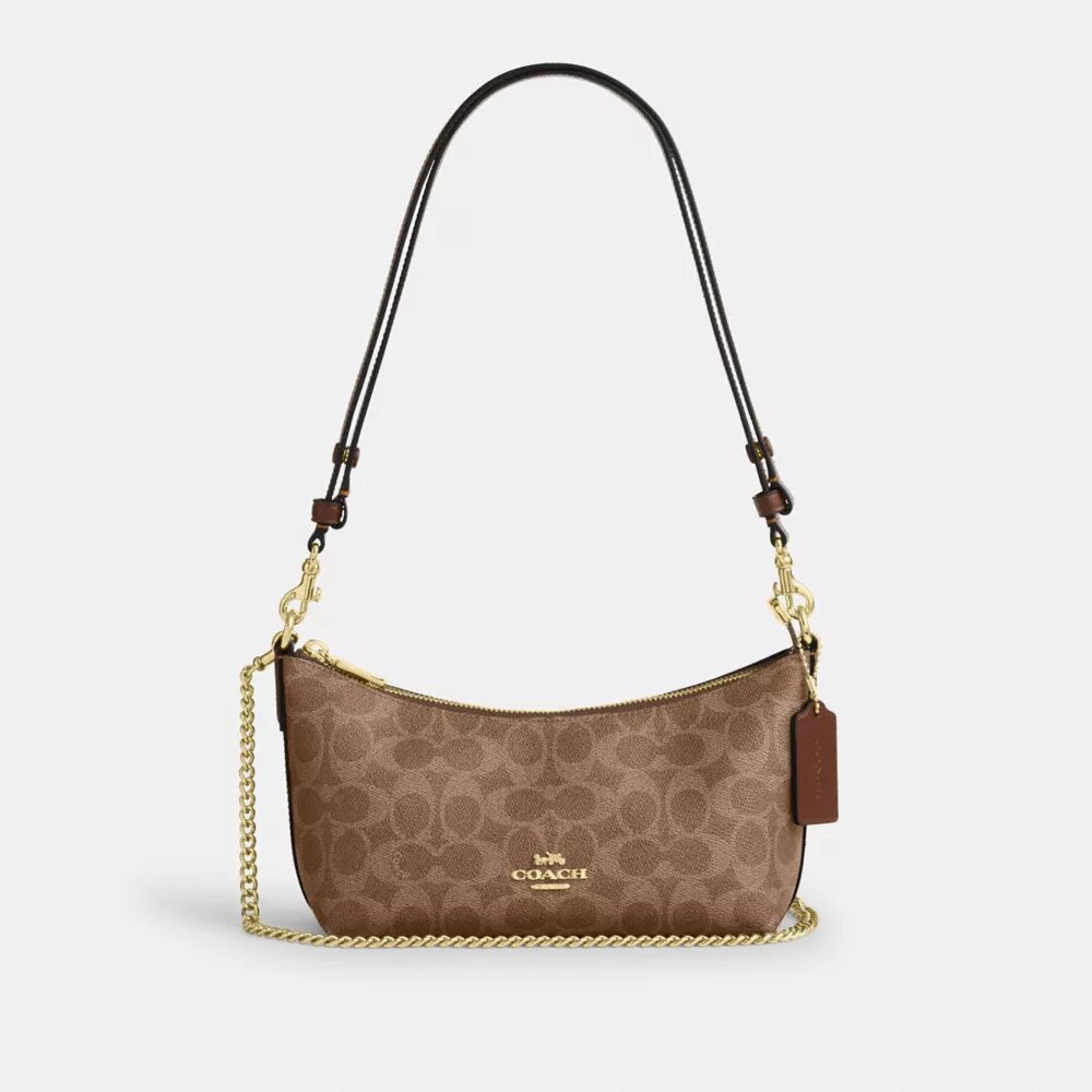 Borsa a spalla Caitlin in Signature Canvas