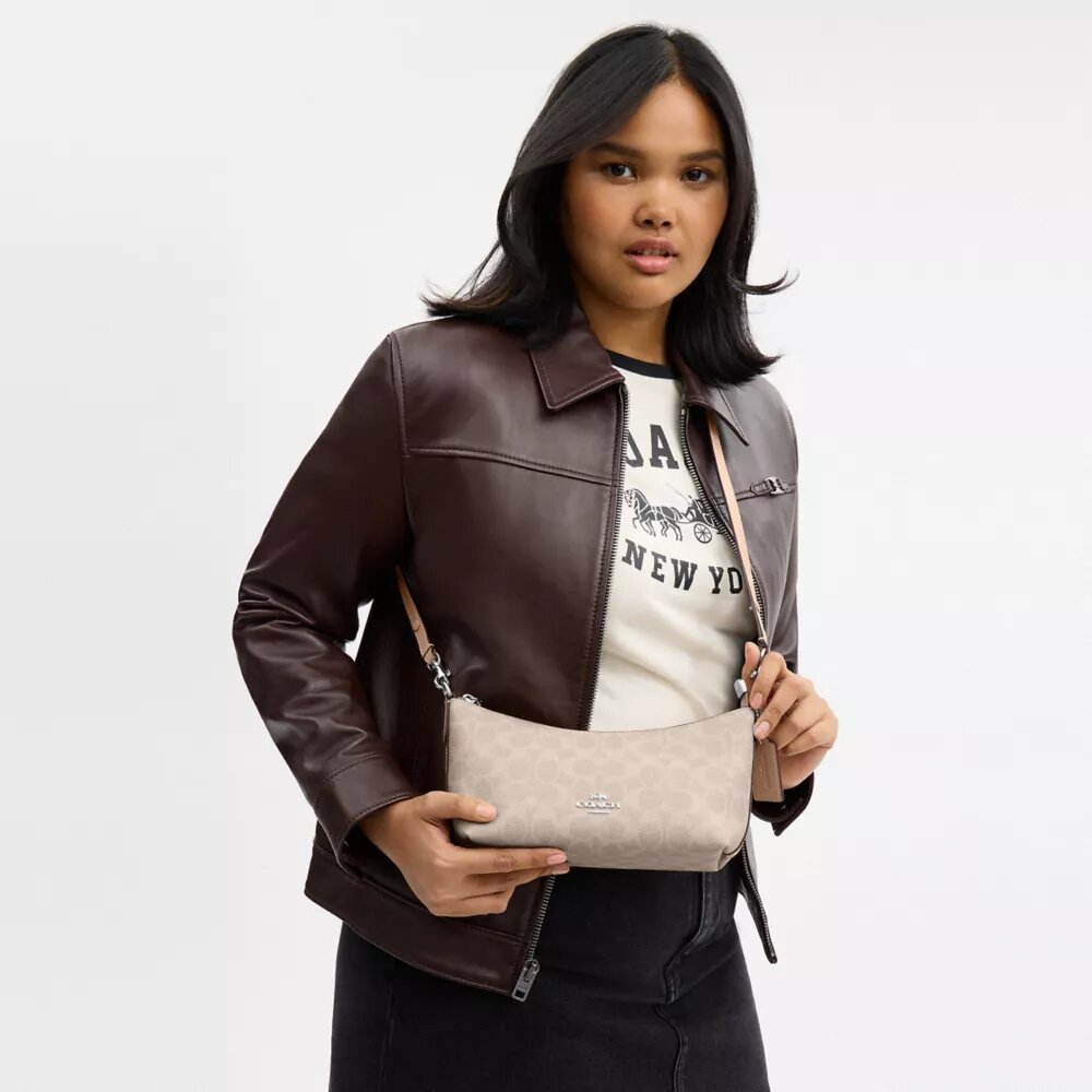 Borsa a spalla Caitlin in Signature Canvas