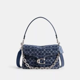 Borsa a spalla "Chain Tabby" in denim iconico