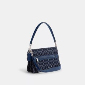 Borsa a spalla “Chain Tabby” in denim iconico