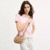 Borsa a spalla Emily con stampa a quadretti