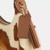 Borsa a spalla Emily in pelle di vitello con stampa bovina
