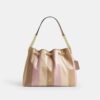 Borsa a spalla Evelyn con patchwork a strisce