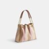 Borsa a spalla Evelyn con patchwork a strisce