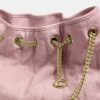Borsa a spalla Evelyn in denim "Loved" con trapuntatura e ciondoli