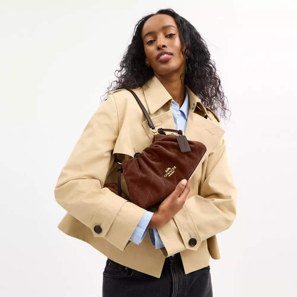 Borsa a spalla Faye con trapuntatura