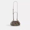 Borsa a spalla Faye in jacquard esclusivo con ricami floreali