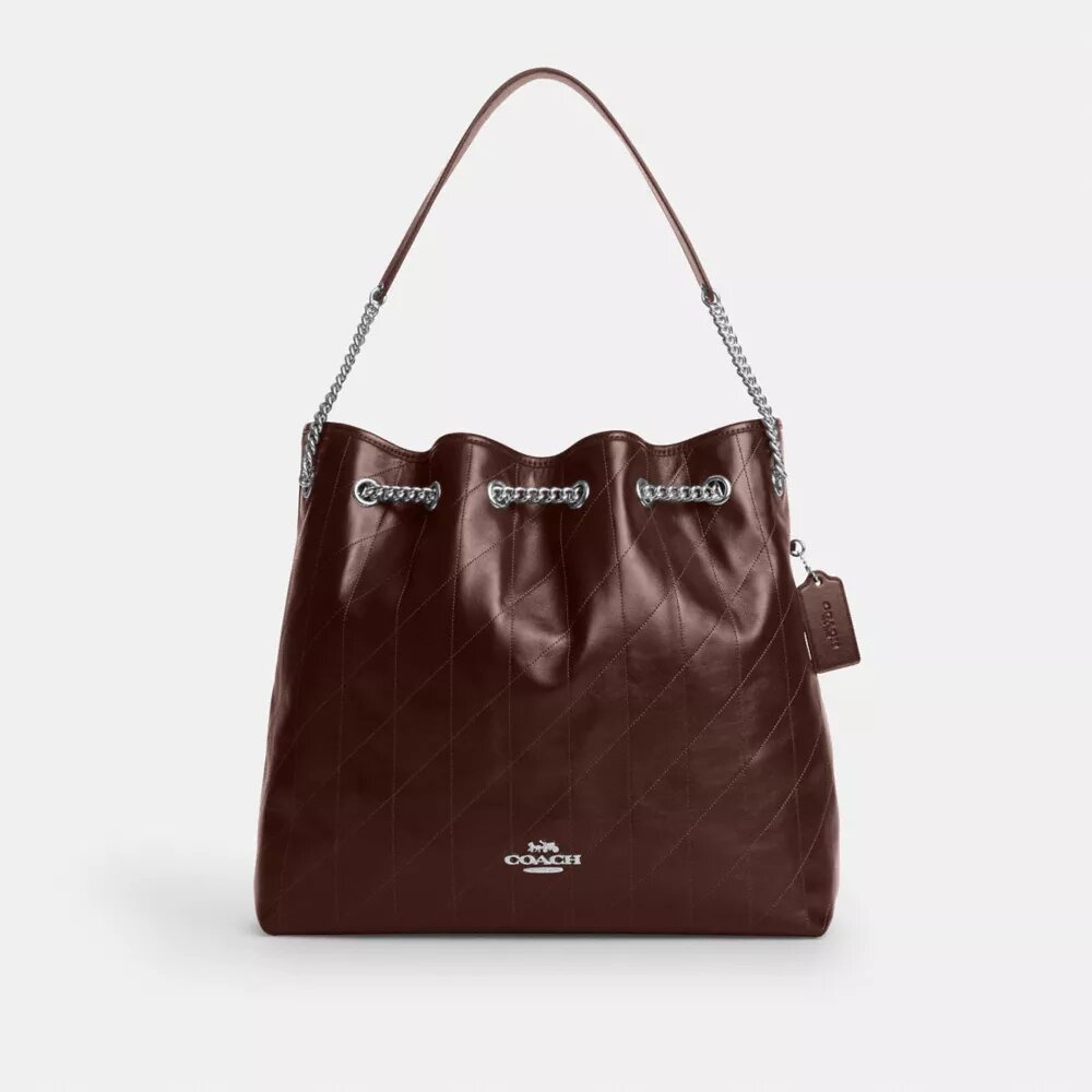 Borsa a spalla grande Evelyn con trapuntatura