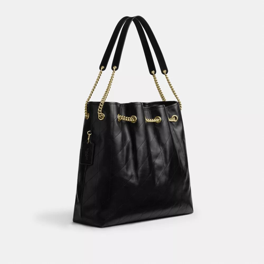 Borsa a spalla grande Evelyn con trapuntatura