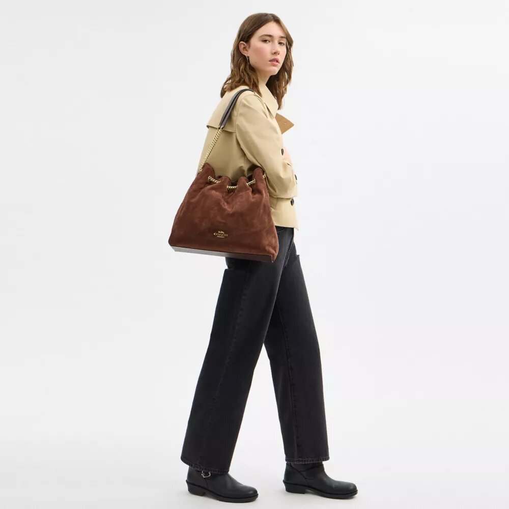 Borsa a spalla grande Evelyn con trapuntatura