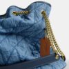 Borsa a spalla grande Evelyn in cotone rigenerativo con trapuntatura