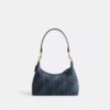 Borsa a spalla Juliet 25 in denim di cotone rigenerativo con trapuntatura