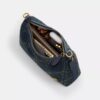 Borsa a spalla Juliet 25 in denim di cotone rigenerativo con trapuntatura