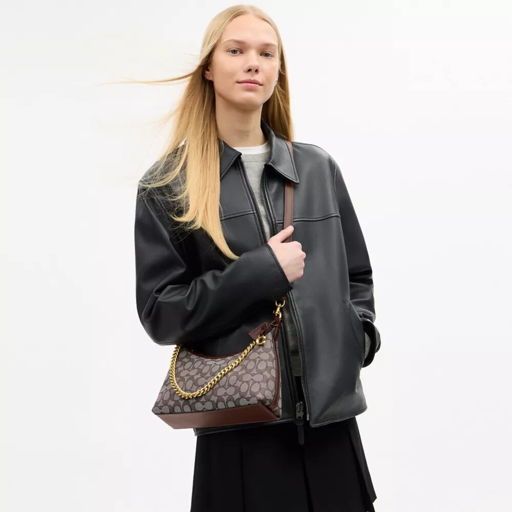 Borsa a spalla Juliet 25 in jacquard esclusivo
