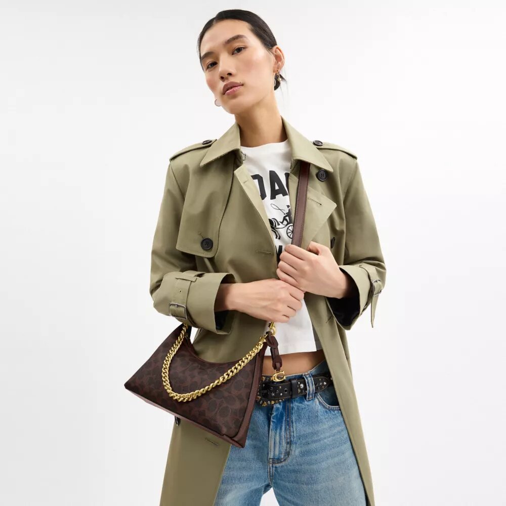 Borsa a spalla Juliet 25 in Signature Canvas
