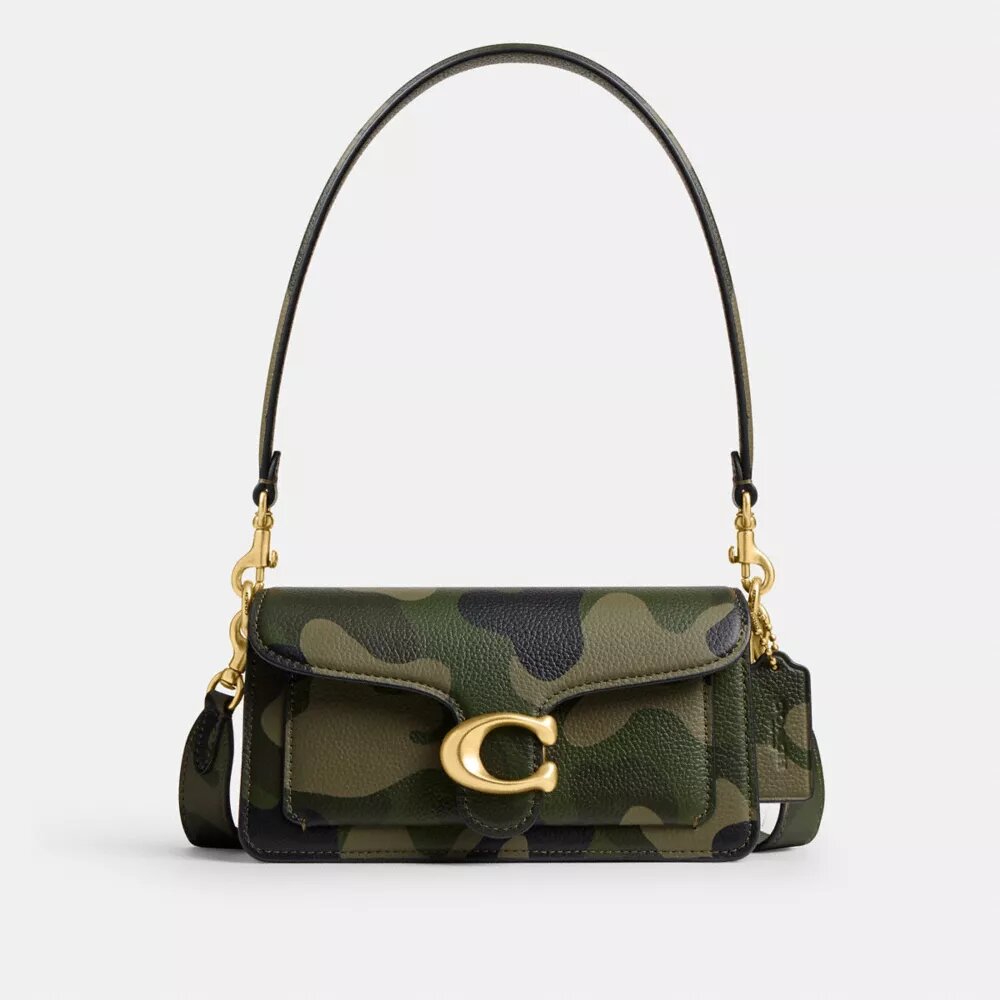 Borsa a spalla Tabby 20 con stampa mimetica