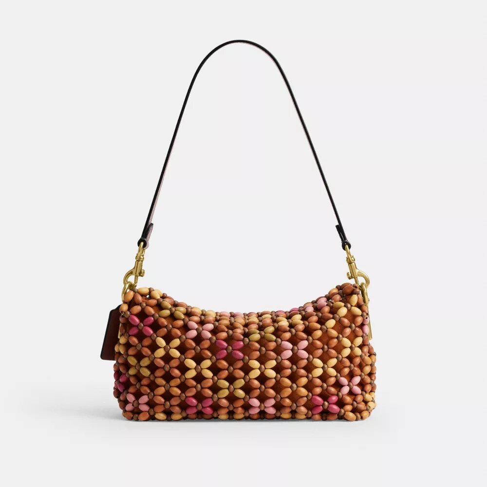 Borsa a spalla Tabby 26 con perline in legno