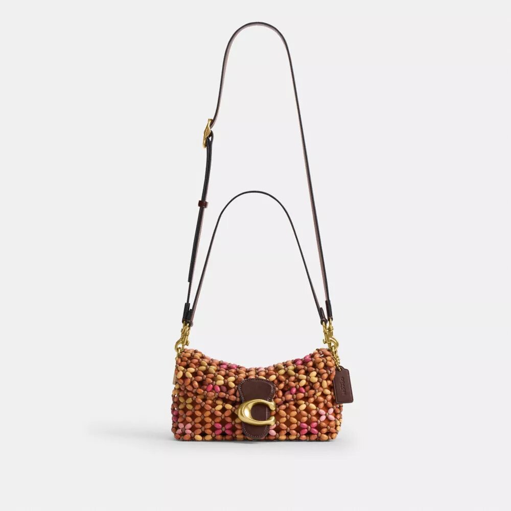 Borsa a spalla Tabby 26 con perline in legno