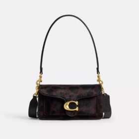 Borsa a spalla Tabby da 20 in pelle di vitello con stampa leopardata