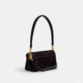 Borsa a spalla Tabby da 20 in pelle di vitello con stampa leopardata