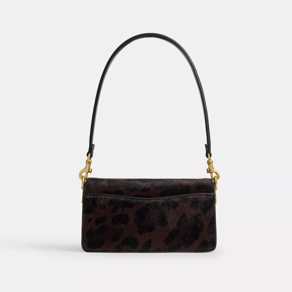 Borsa a spalla Tabby da 20 in pelle di vitello con stampa leopardata