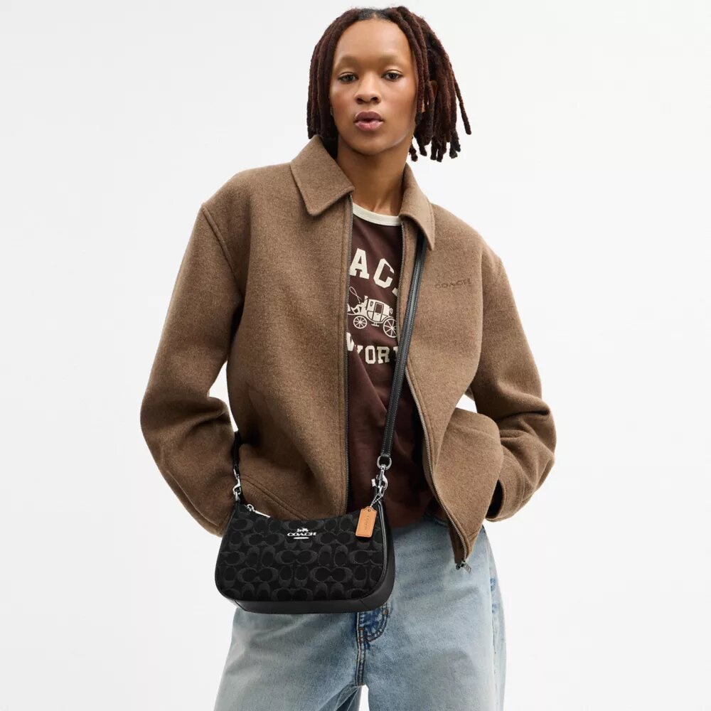 Borsa a spalla Teri in denim esclusivo