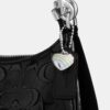 Borsa a spalla Teri in pelle Signature con ciondolo a forma di cuore