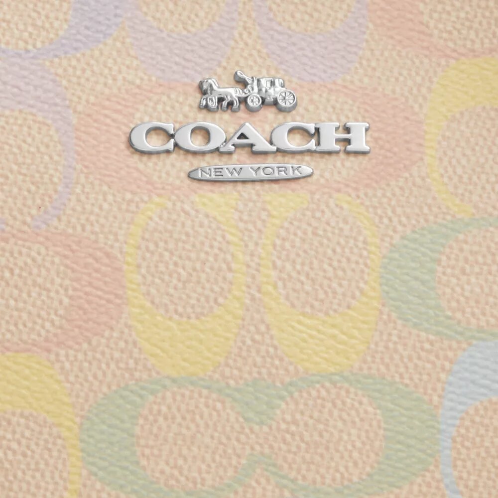 Borsa a spalla Teri in Signature Canvas Rainbow