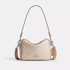 Borsa a tracolla Carey in Signature Canvas