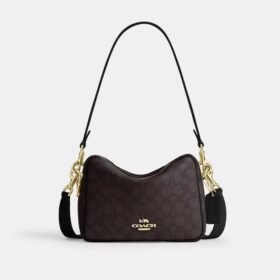 Borsa a tracolla Carey in Signature Canvas