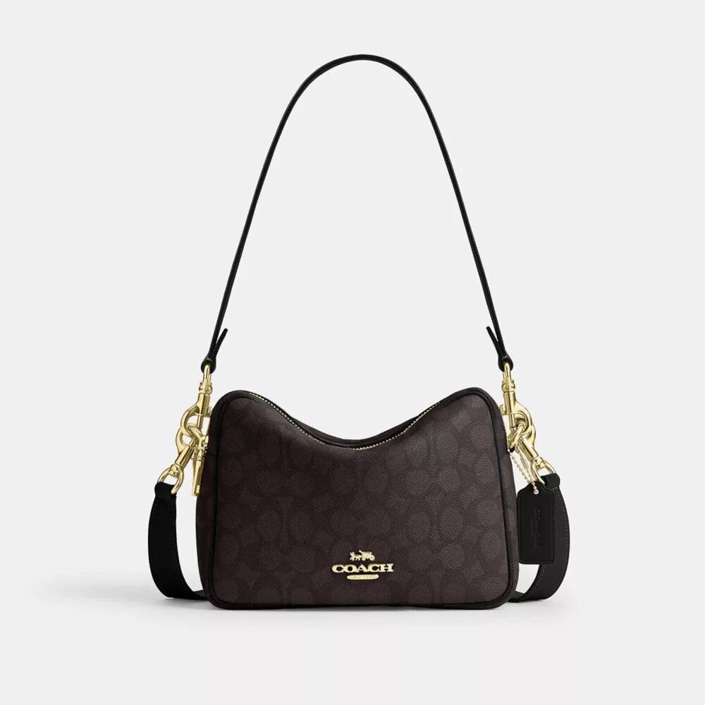 Borsa a tracolla Carey in Signature Canvas