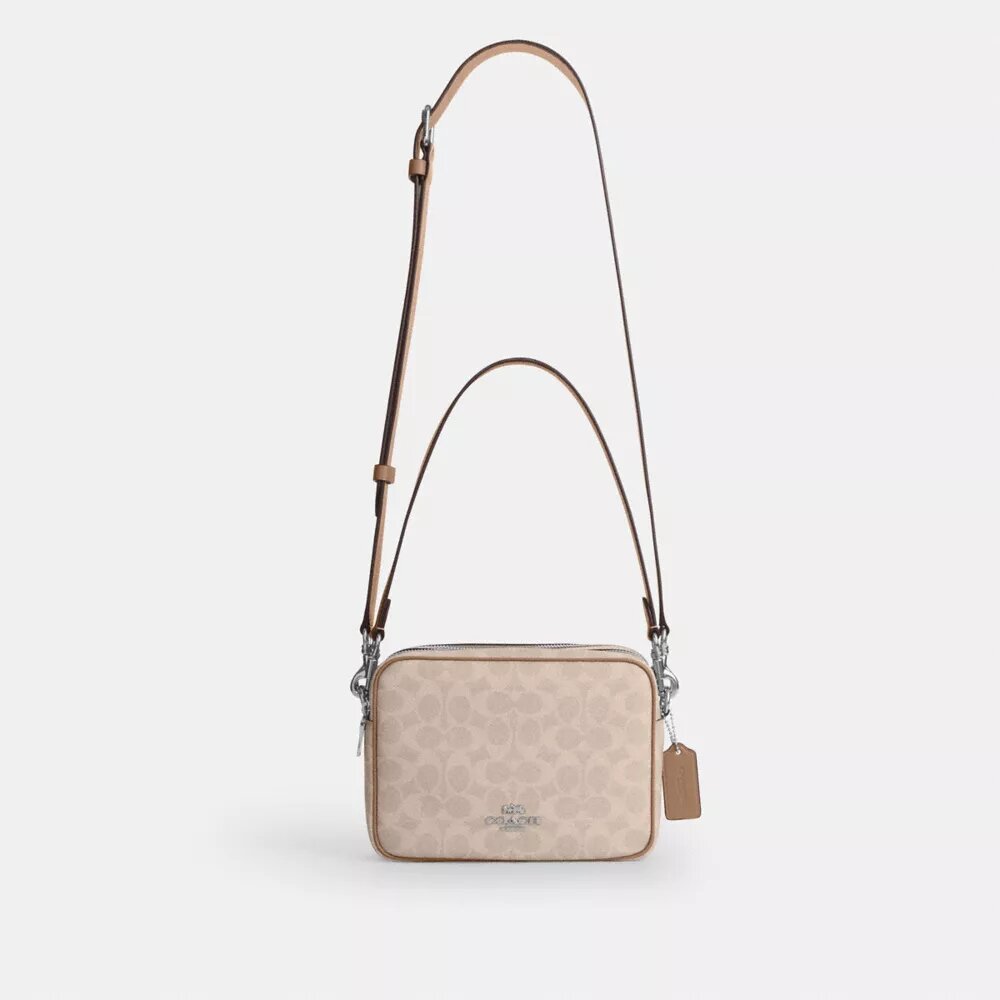 Borsa a tracolla Carey in Signature Canvas