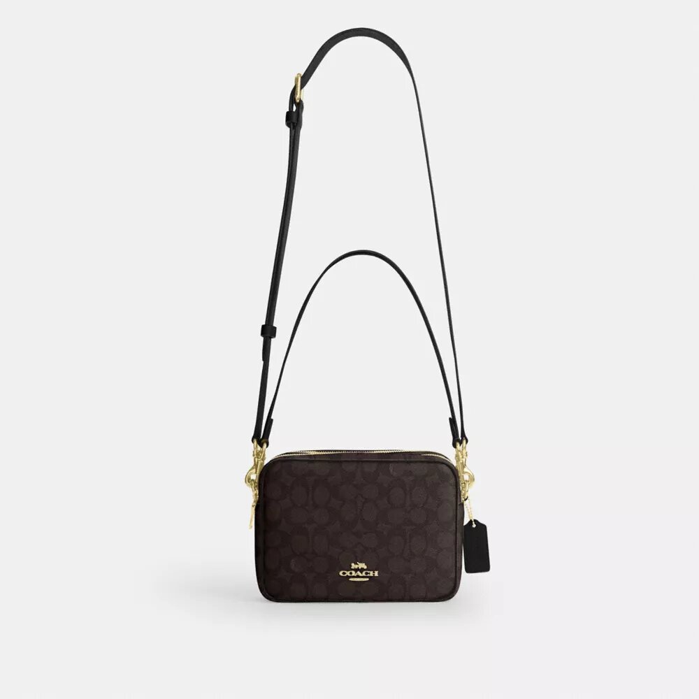 Borsa a tracolla Carey in Signature Canvas
