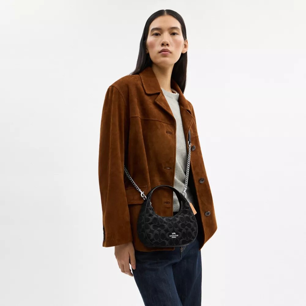 Borsa a tracolla Carmen Mini in denim esclusivo